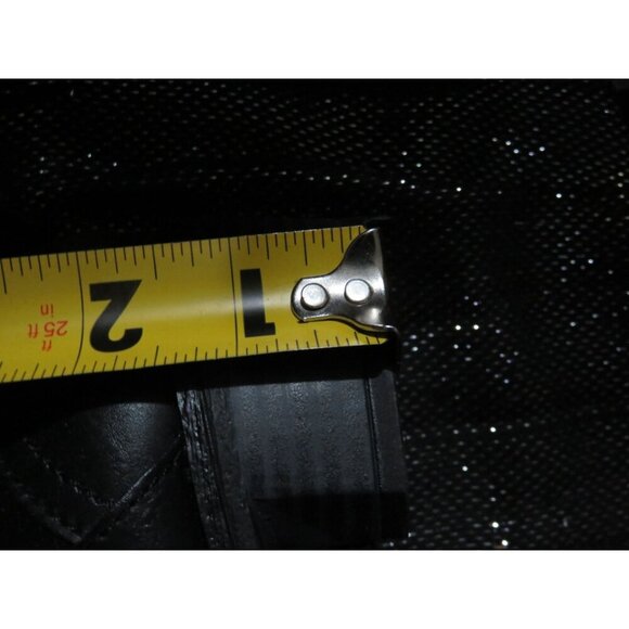 Arizona Jeans Dakota Black Leather Buckle Embellished Riding Boots Memory Foam - Picture 7 of 9